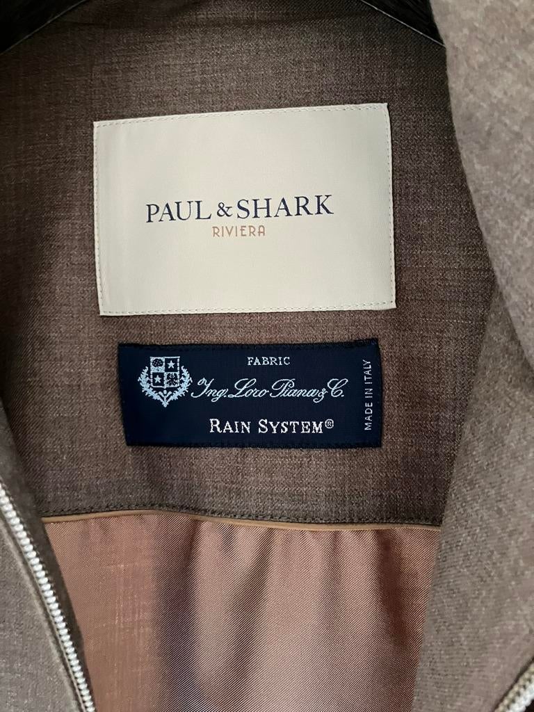 Paul & Shark Loro Piana stof jas / Maat L, Kleding | Heren, Verzenden, Zo goed als nieuw, Maat 52/54 (L), Bruin