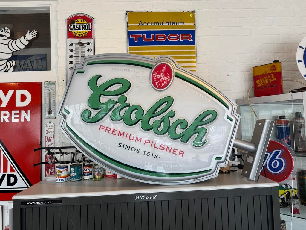 Grolsch Lichtbak - Premium Pilsner Reclamebord, Ophalen, Gebruikt, ., Lichtbak of (neon) lamp