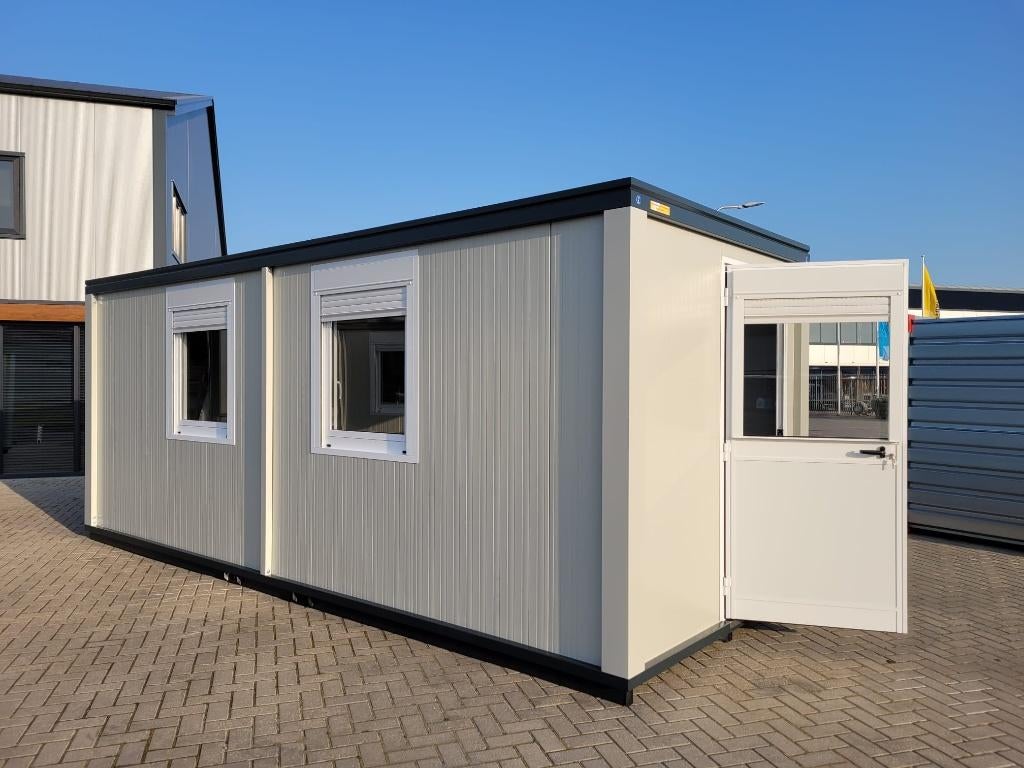 Kantoorunit / bouwkeet / schaftkeet / geisoleerde container, Verzenden, 500 cm of meer, Schuur, 3 ramen of meer