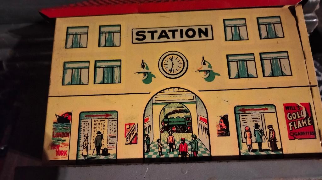 Antieke Johann Distler Trein Station, Ophalen of Verzenden