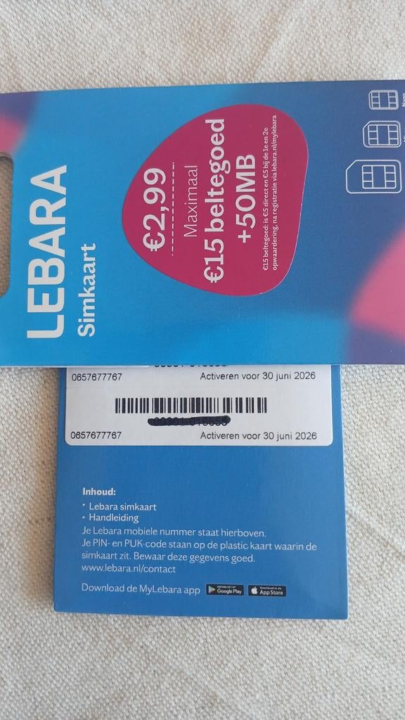 MOOI NUMMER 0657677767, Ophalen of Verzenden, Nieuw, KPN, Simkaart