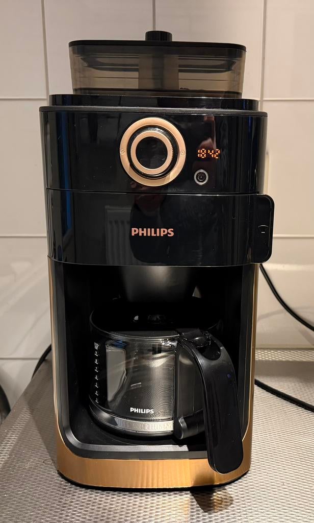 Philips Grind & Brew HD7768, Witgoed en Apparatuur, Koffiezetapparaten, Ophalen, Gebruikt, Koffiemachine, Koffiebonen