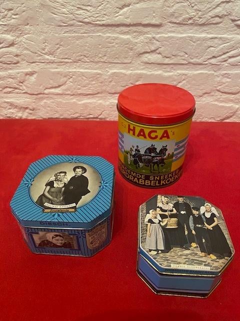 3 vintage blikken, Verzamelen, Ophalen of Verzenden, Gebruikt, Overige, Overige merken