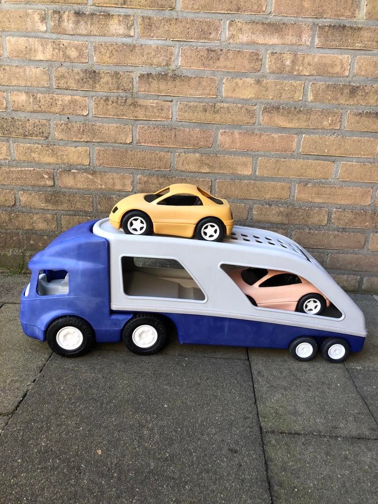 Little Tikes autotransporter met 2 auto's, Ophalen of Verzenden, Gebruikt