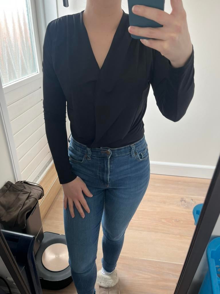 Zwarte blouse / body Zara maat S / 36, Kleding | Dames, Ophalen, Zo goed als nieuw, Maat 36 (S), Zara