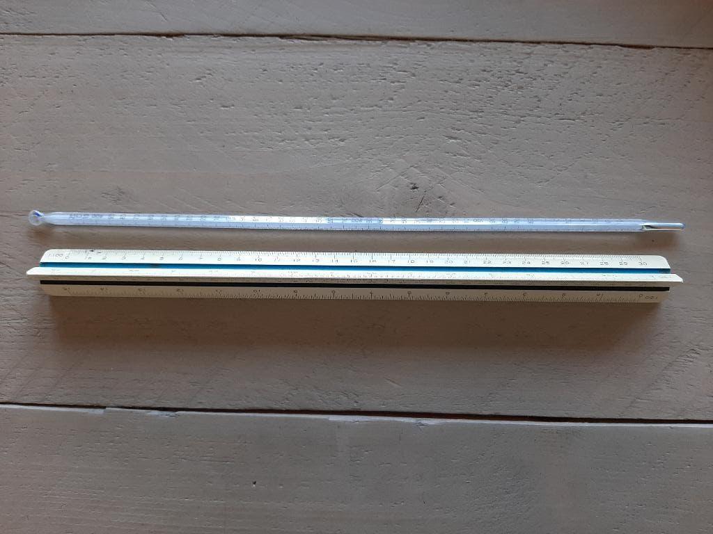 Vintage thermometers en hydrometer, Ophalen of Verzenden, Gebruikt, Binnenthermometer