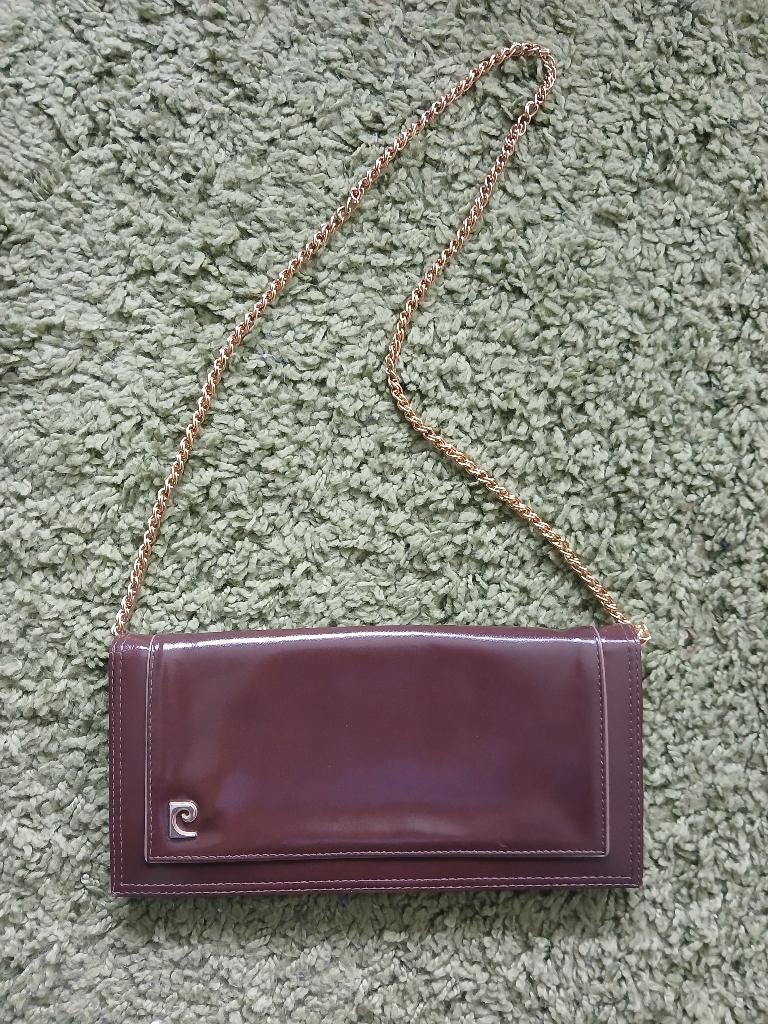 Vintage jaren 70 Pierre Cardin Paris bruine lederen tas, Overige merken, Bruin, Verzenden, Zo goed als nieuw