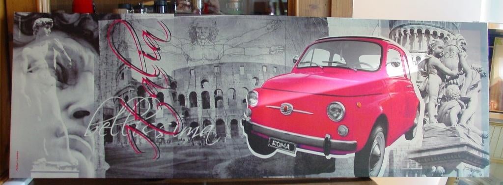 FIAT / ROME OP DOEK, Ophalen of Verzenden, Reclamebord