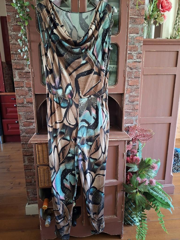 Jumpsuit kreukvrij stretch maat m 38 40 42, Kleding | Dames, Jumpsuits, Ophalen of Verzenden, Zo goed als nieuw, Maat 38/40 (M)