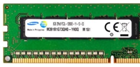 Samsung 8GB 2Rx8 PC3L-12800E DDR3L ECC RAM – Servergeheugen, Gebruikt, Server, 8 GB, DDR3