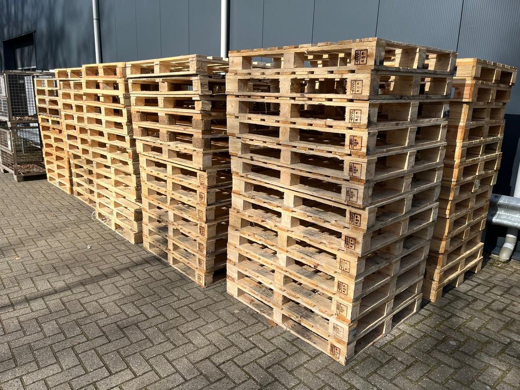 125 gebruikte blokpallets 100x120 cm, Gebruikt, 100 cm of meer, 60 cm of meer, Overige typen