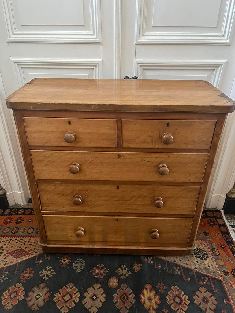 ANTIEKE ENGELSE LADENKAST VICTORIAANS KAST MAHONIE, Ophalen