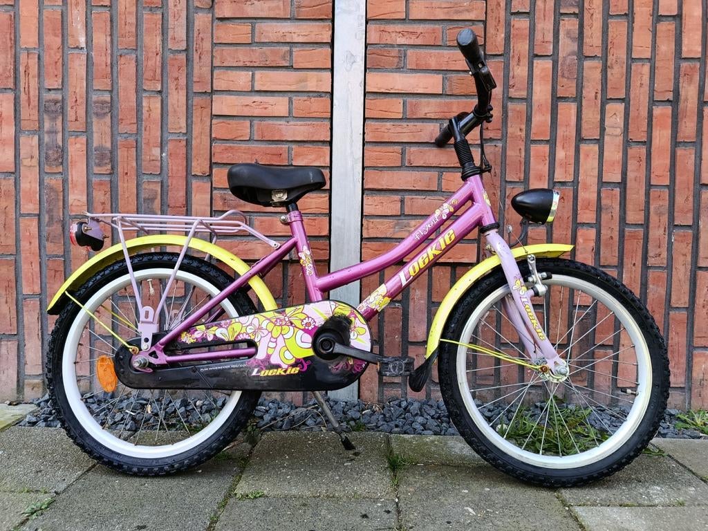 Meisjesfiets Loekie Flyer 18 inch
terugtraprem en handrem, Ophalen, Zo goed als nieuw