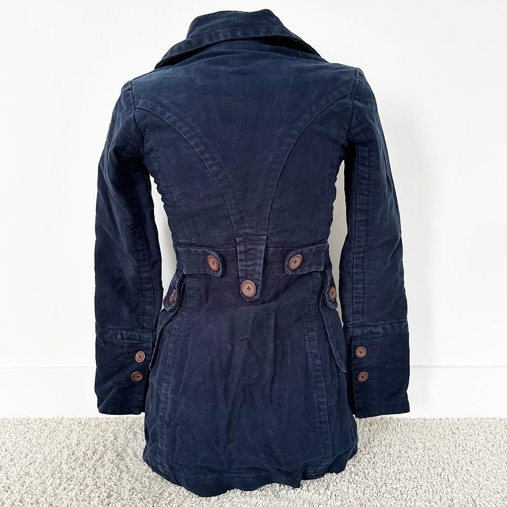 Mooie Bershka Jas (S) € 35,-, Kleding | Dames, Jassen | Zomer, Blauw, Zo goed als nieuw, Maat 36 (S), Bershka