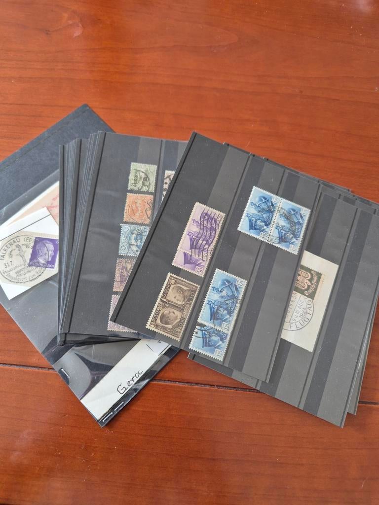 Postzegels duitse rijk restant op kaartjes, Ophalen of Verzenden, Buitenland