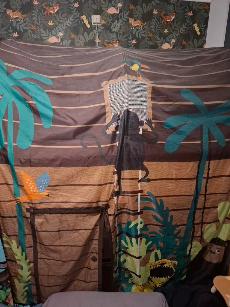 IKEA Kura bedtent jungle thema, Ophalen, 85 tot 100 cm, Gebruikt, Hoogslaper of Stapelbed