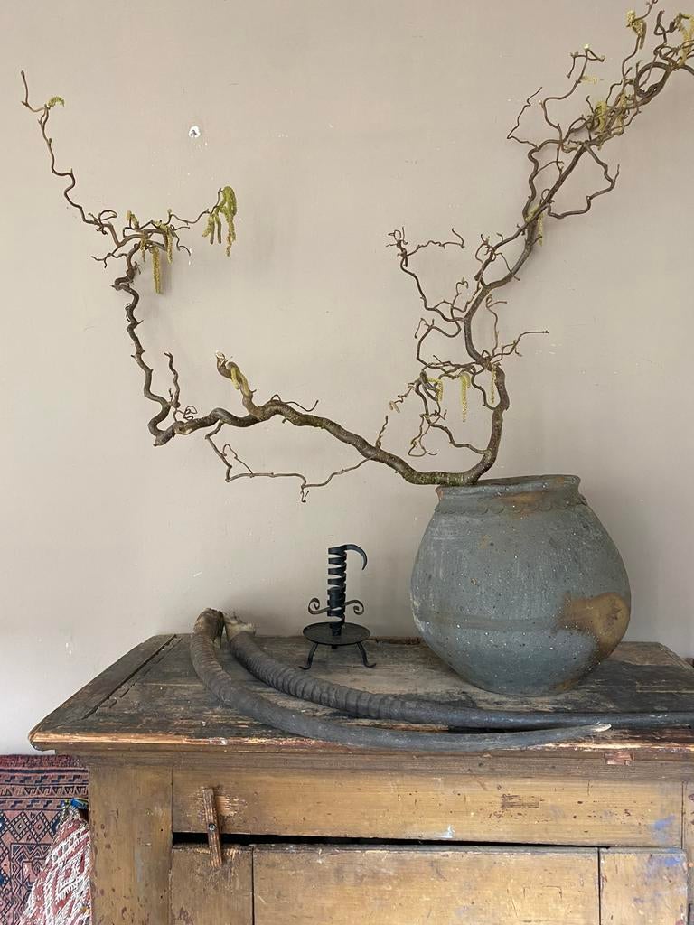 Grote antiek Frans aardewerk pot, Ophalen of Verzenden