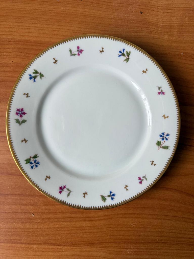 Vintage bord met bloemmotief, Ophalen of Verzenden