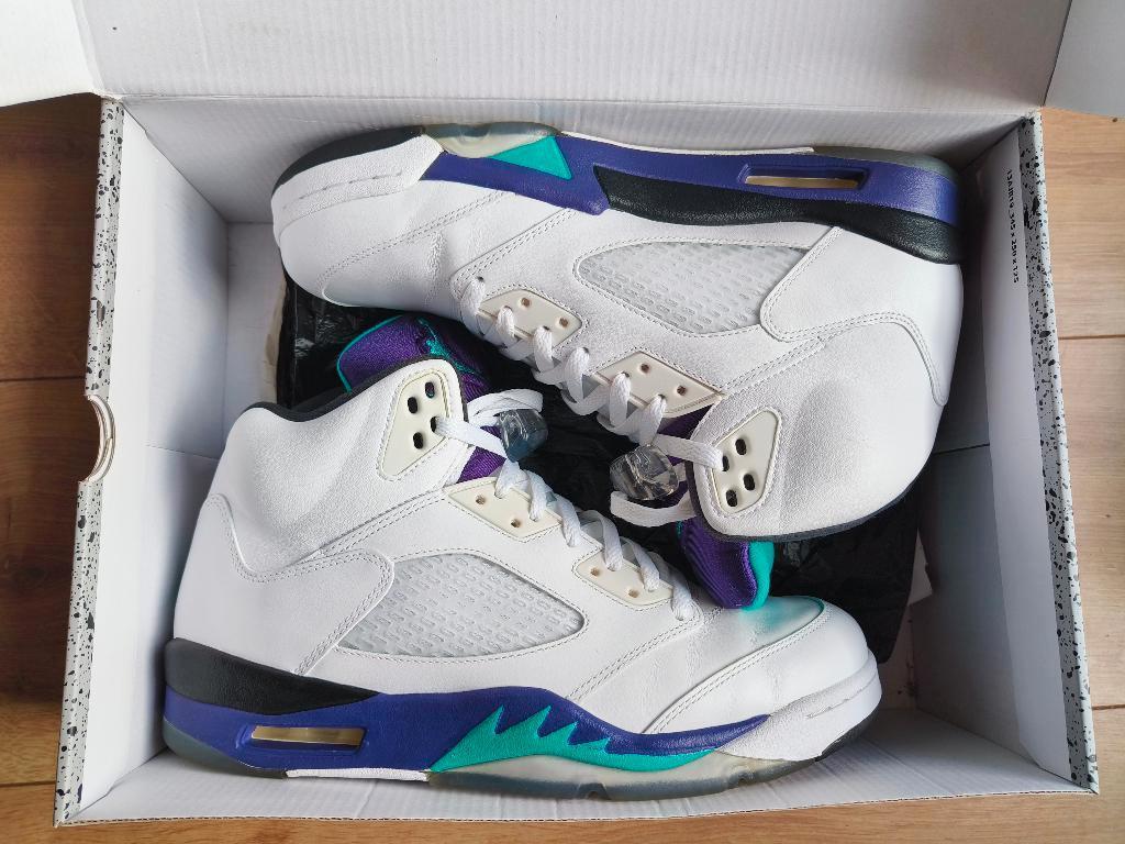 Jordan 5 Grape maat 44 NIKE release 2013, Kleding | Heren, Schoenen, Wit, Air Jordan, Ophalen of Verzenden, Sneakers of Gympen