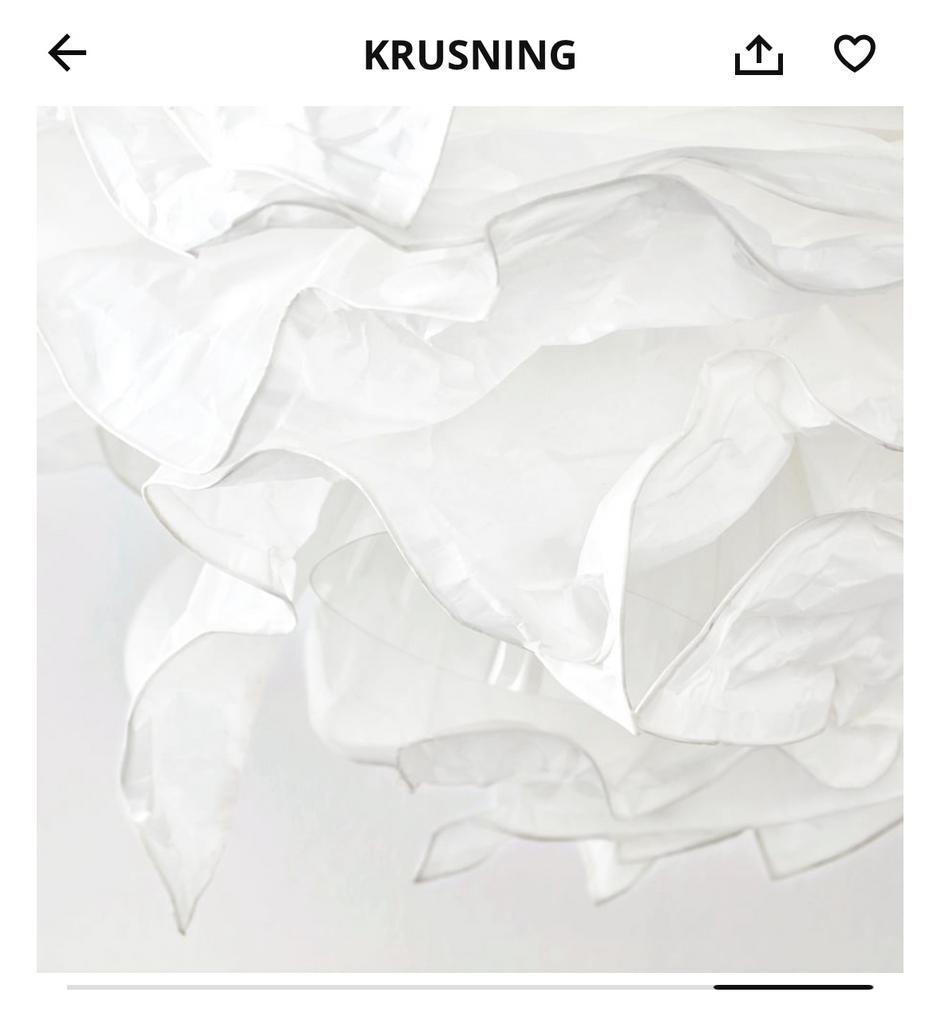 2x Krusning lampenkappen 85 cm - IKEA, Overige materialen, Gebruikt, Ophalen of Verzenden, Minder dan 50 cm