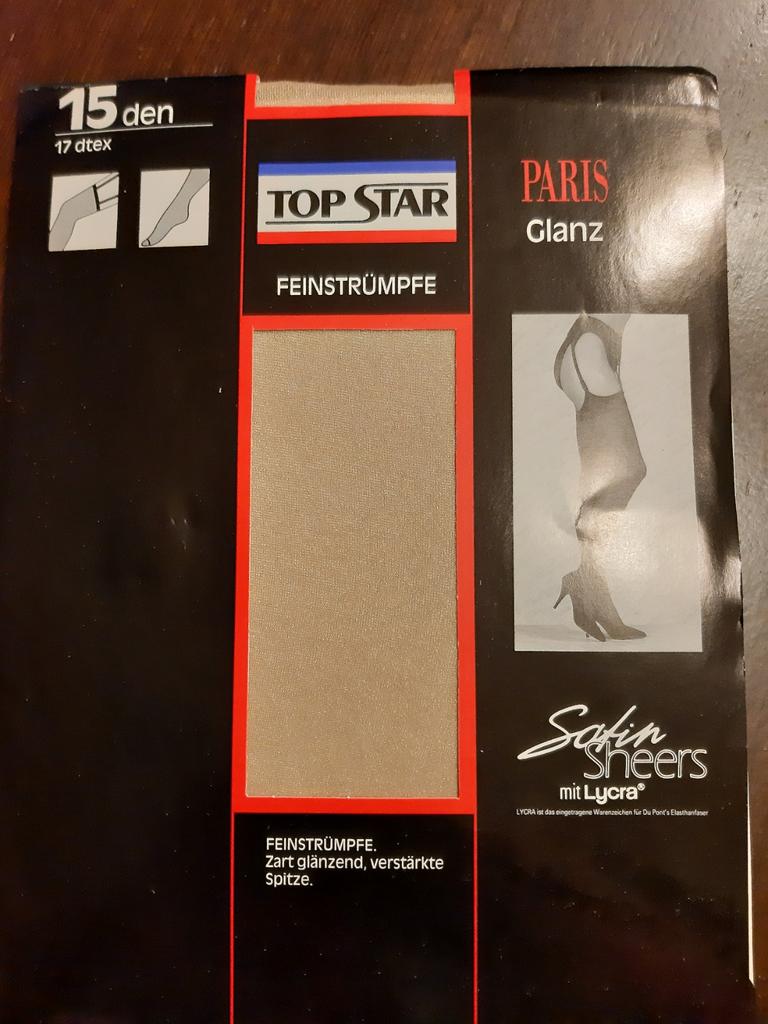 Top star 15d jarretelkousen glans maat 9,5-10 perle, Ophalen of Verzenden, Nieuw, Beige, Panty