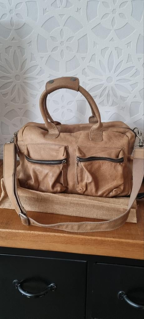 * Topstaat * Cowboysbag The Bag als nieuw Camel leren tas, Sieraden, Tassen en Uiterlijk, Tassen | Damestassen, Ophalen of Verzenden