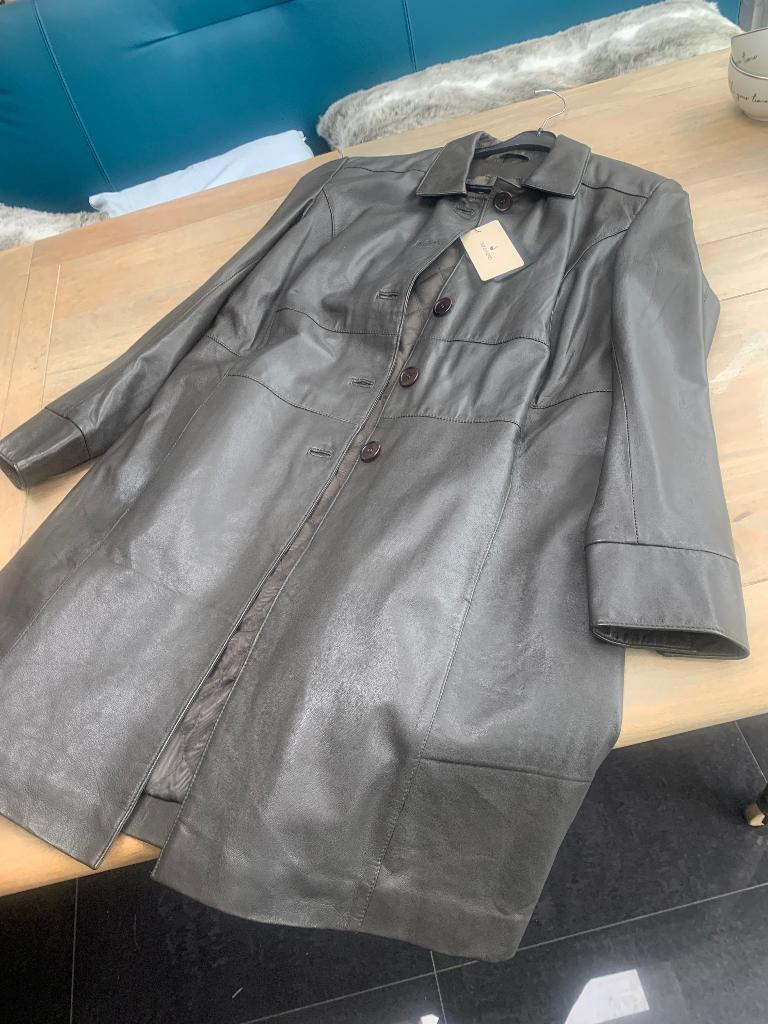 Nieuw ongedragen met kaartje leren jas Cigno Nero, Kleding | Dames, Overige kleuren, Maat 42/44 (L), Nieuw, Cigno Nero