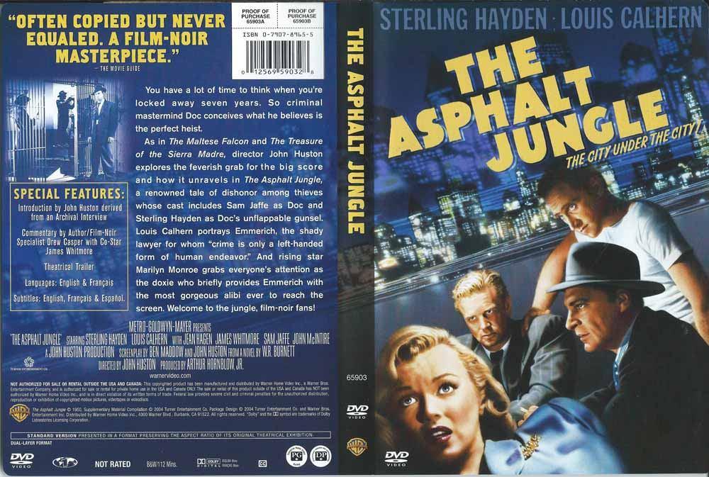 The Asphalt Jungle 1950 DVD met Marilyn Monroe,, Ophalen of Verzenden, Zo goed als nieuw, Actie en Avontuur, Alle leeftijden