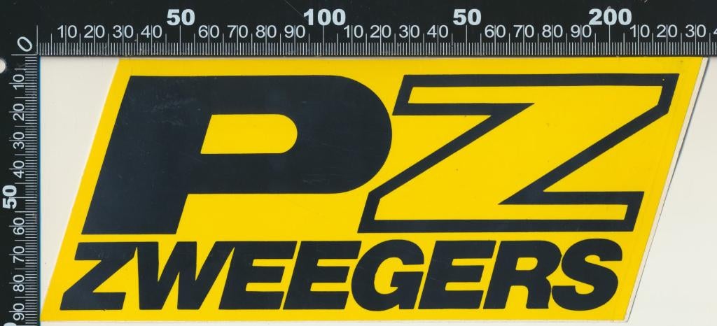 Sticker: PZ Zweegers (2), Verzenden, Zo goed als nieuw, Bedrijf of Vereniging
