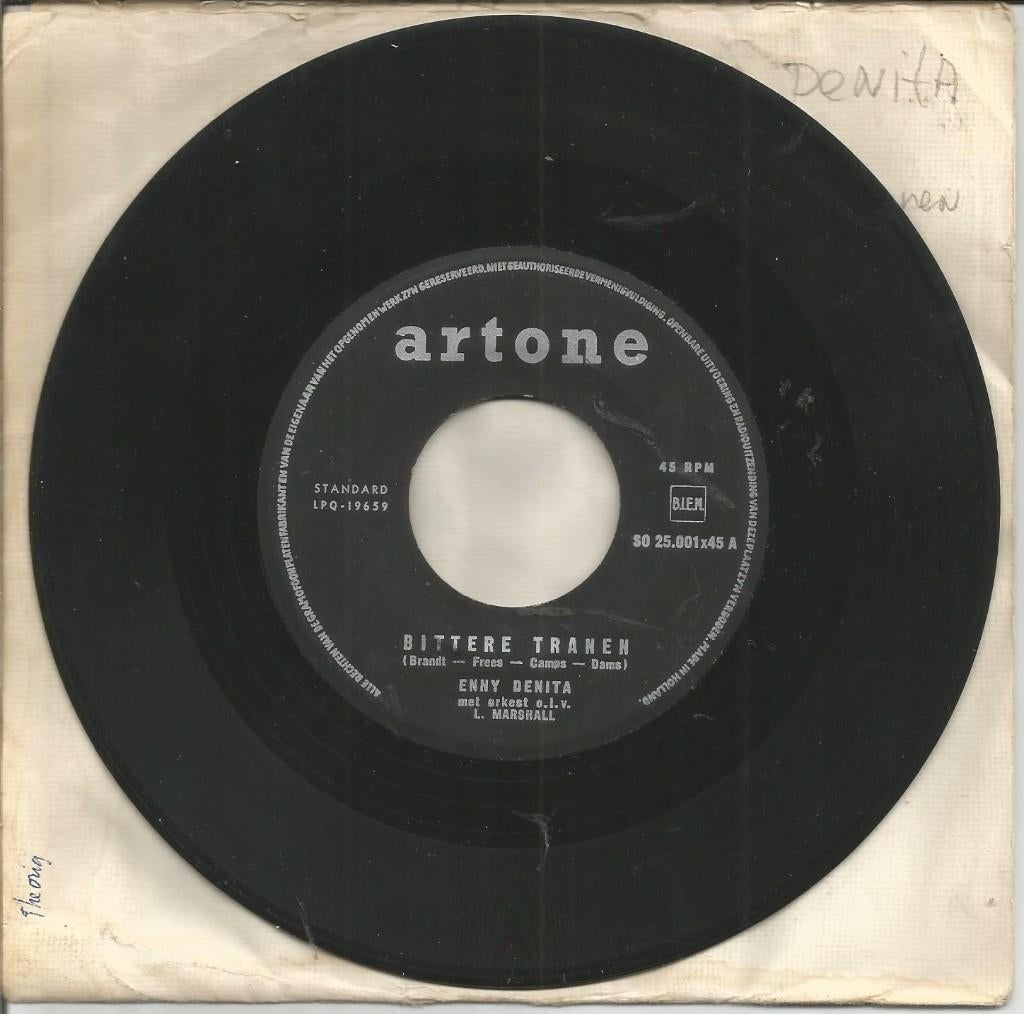 Enny Denita ‎– Bittere Tranen (1958), Ophalen of Verzenden, Gebruikt, Overige formaten, Levenslied of Smartlap