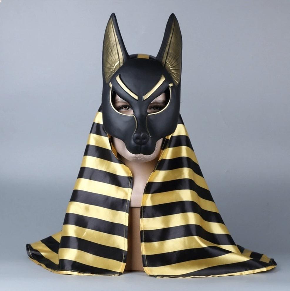 Anubis Masker Egyptisch Egypte Wolf Dier Carnaval Halloween, Verzenden, Nieuw, Feestartikel, Overige