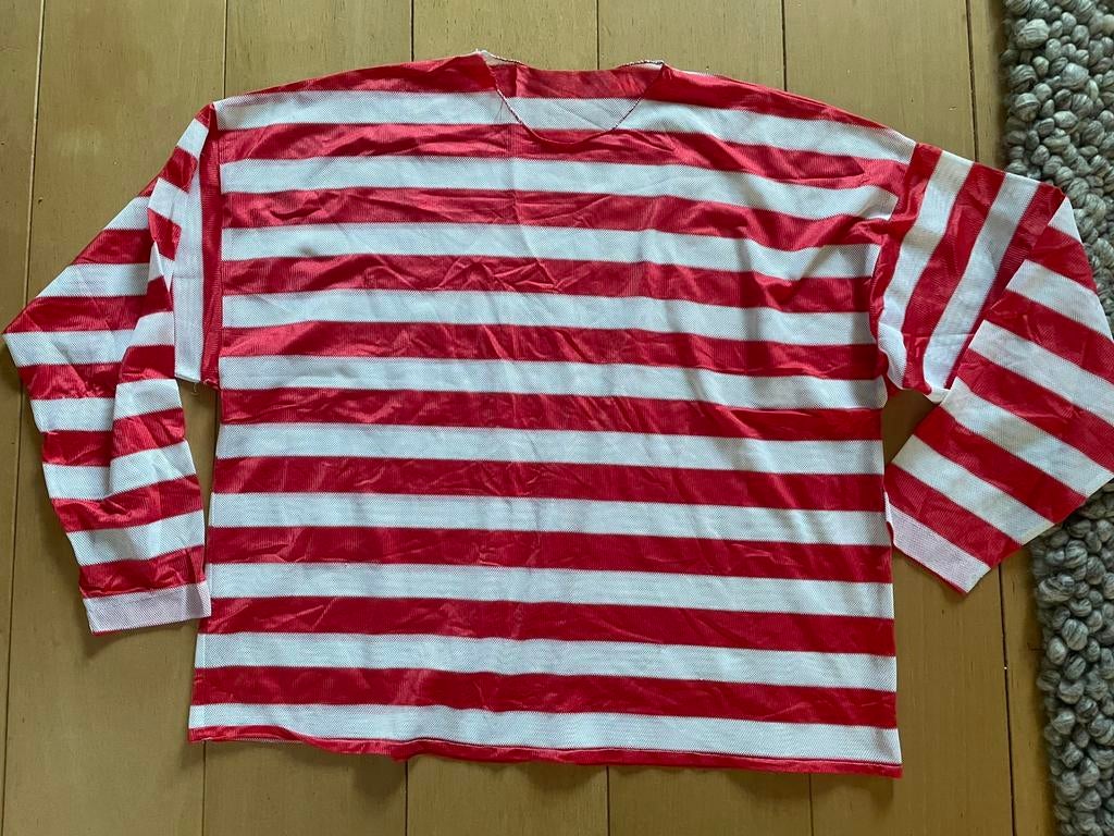 Over sized rood wit shirt, Carnaval, Maat 46/48 (XL) of groter, Ophalen of Verzenden, Kleding