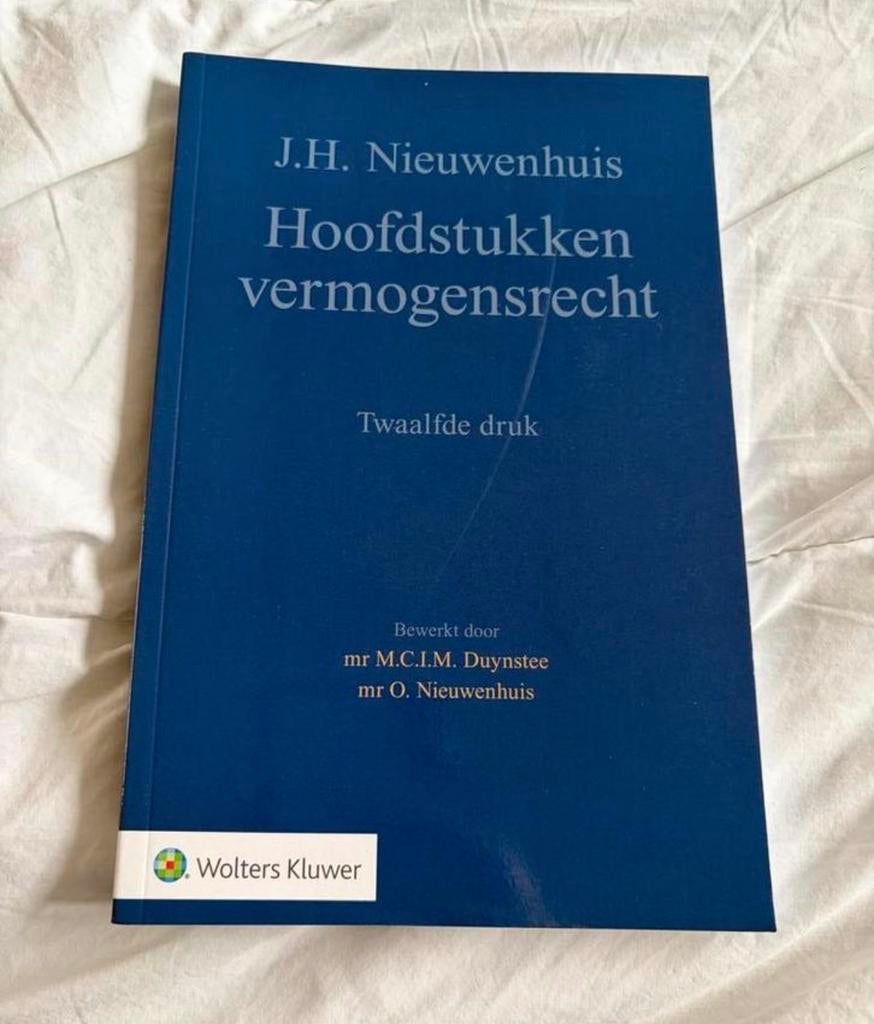 Hoofdstukken vermogensrecht - Nieuwenhuis, Boeken, Studieboeken en Cursussen, Ophalen of Verzenden, Alpha, Zo goed als nieuw, HBO
