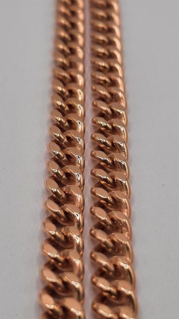 gouden coban link ketting 14kt, Www.bredajuwelier.nl, Nieuw, Ophalen of Verzenden, Www.bredajuwelier.nl