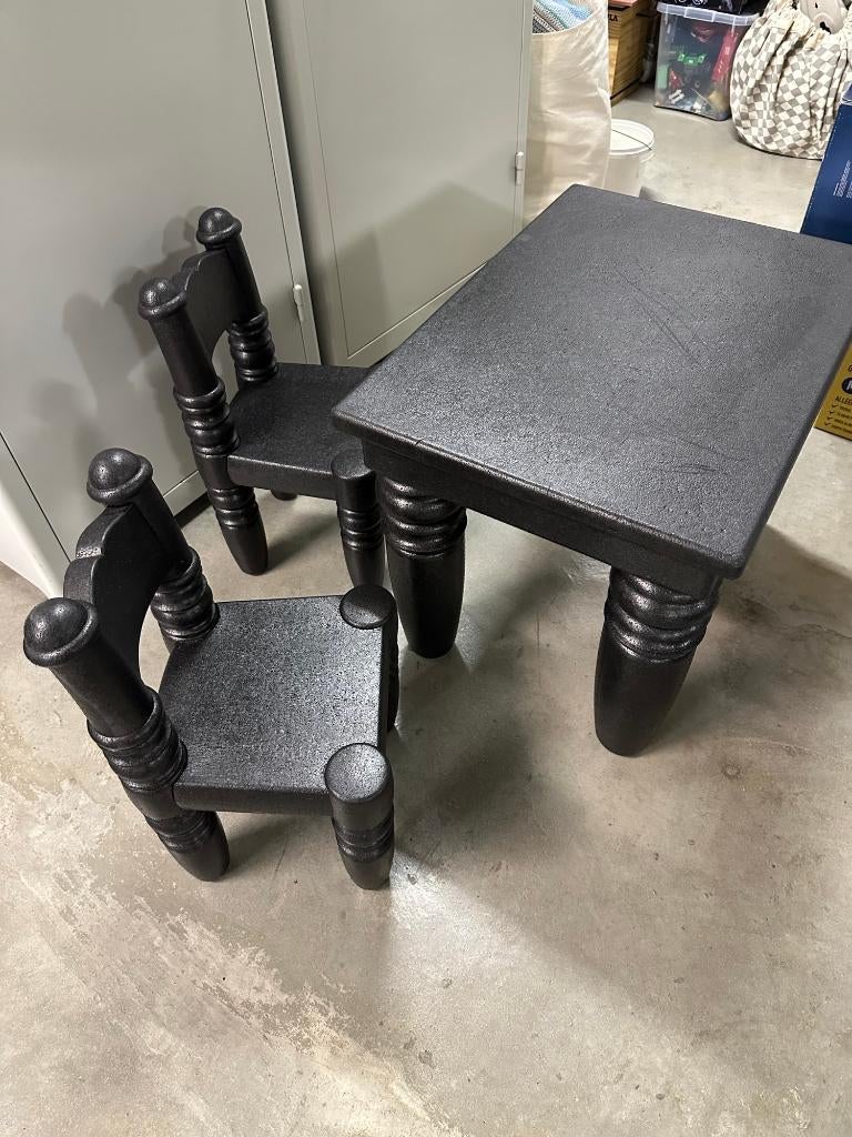 Moooi Design Kindertafel met 2 kinder stoelen Marcel Wanders, Ophalen, Gebruikt, Tafel(s) en Stoel(en)