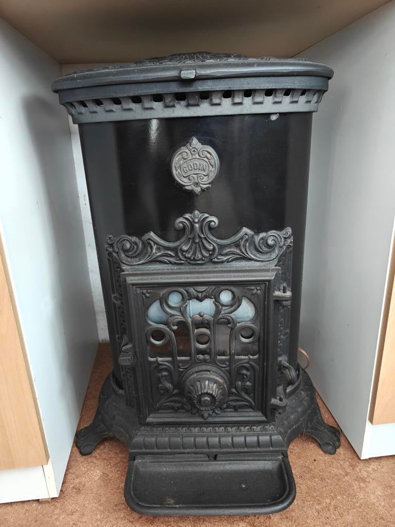 Oude Godin Gaskachel - Vrijstaand, Gebruikt, Gas, Ophalen of Verzenden, Vrijstaand