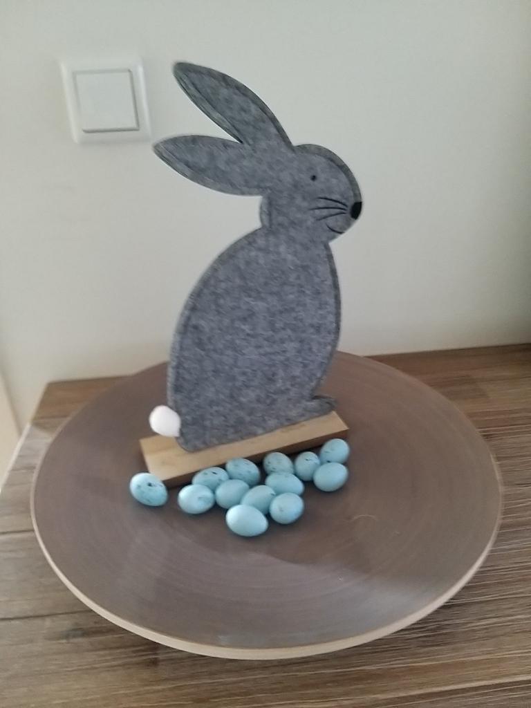 Leuk vilten konijn en eitjes zgan, Ophalen