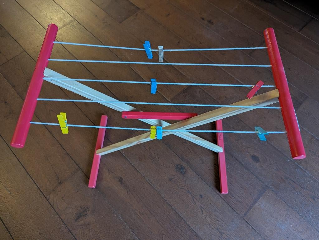 Houten wasrek poppen, Ophalen, Gebruikt, Babypop