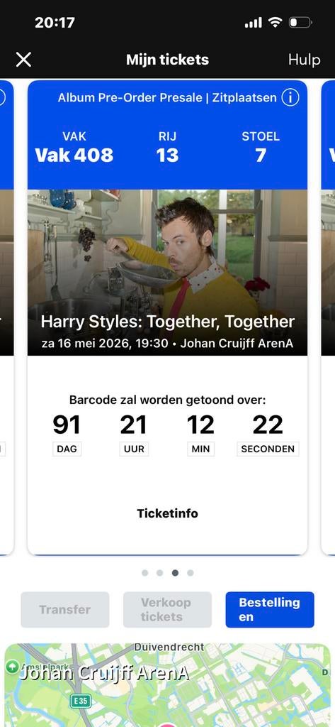2 zitplaatsen Harry Styles N1 Opening night, Tickets en Kaartjes, Twee personen