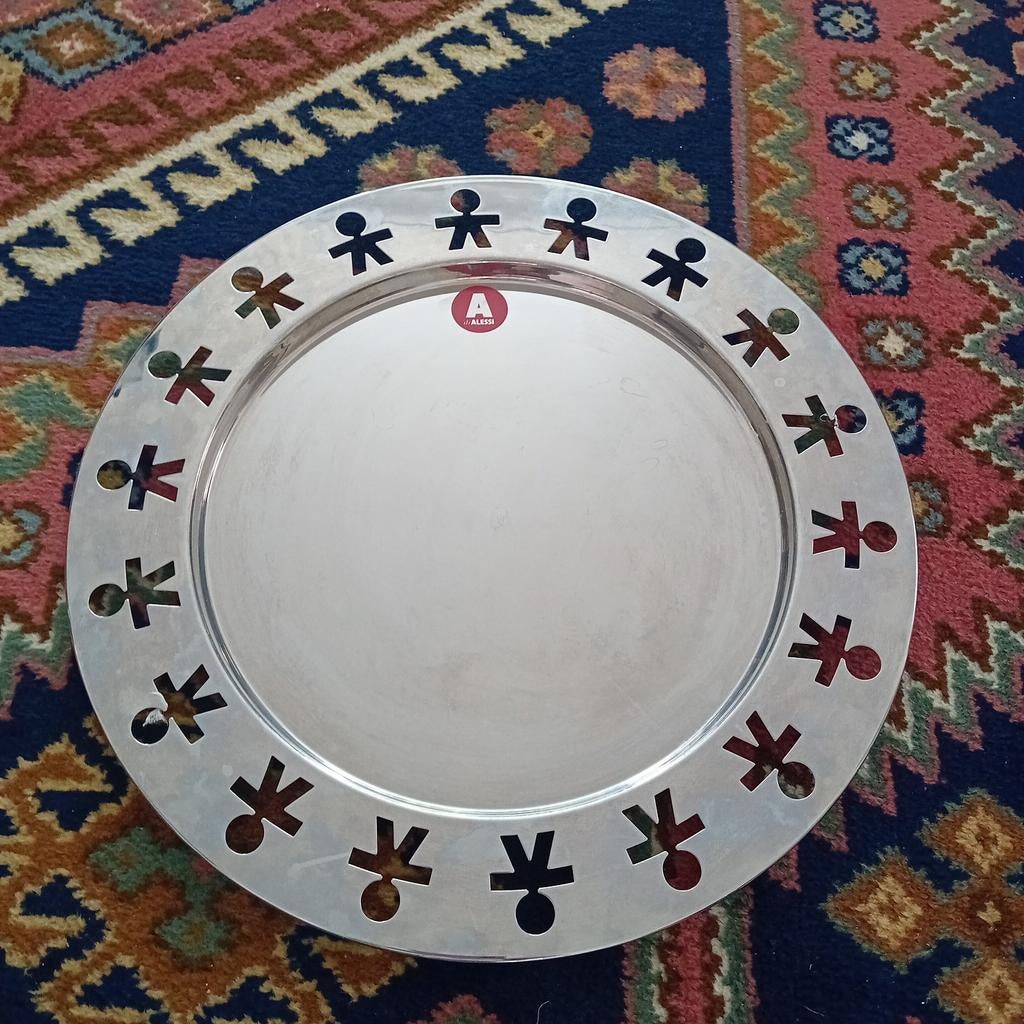 Schaal, dienblad, Alessi, design, Italië, 18/10 inox, Overige materialen, Gebruikt, Ophalen of Verzenden, Schaal of Schalen