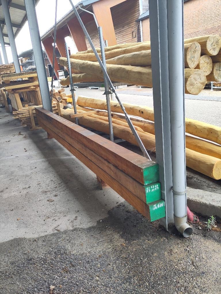 Billinga 5500x150x150 mm bezaagd, Ophalen, Nieuw, Hardhout, 250 cm of meer