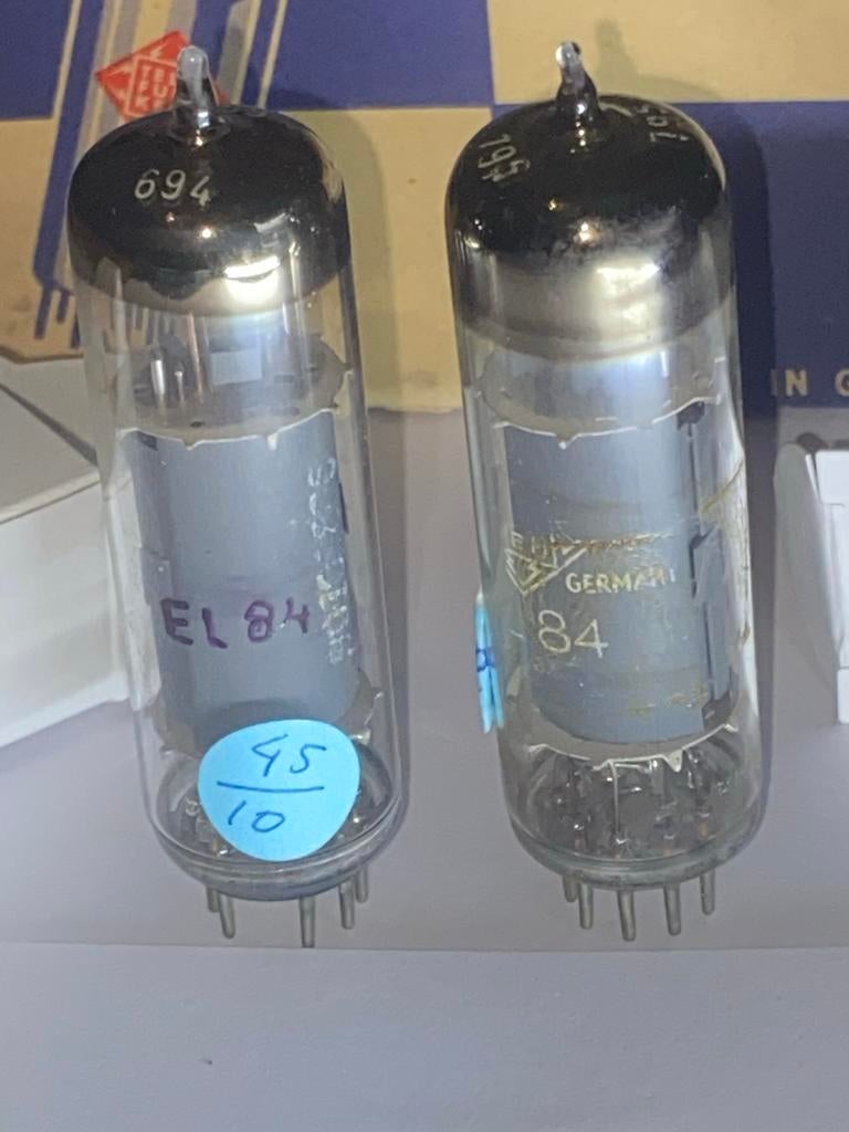 Telefunken EL84 buizen paar - Getest & Goed!, Audio, Tv en Foto, Radio's, Ophalen of Verzenden