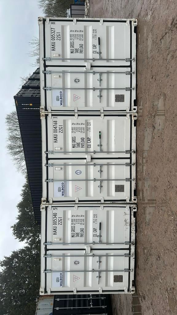 Nieuwe 20ft Zeecontainer - Wit - One Way, Ophalen of Verzenden