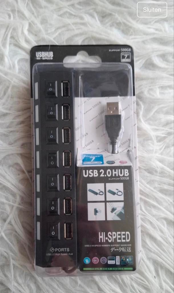 Usb hub, Ophalen of Verzenden, Nieuw, 2 TB of meer