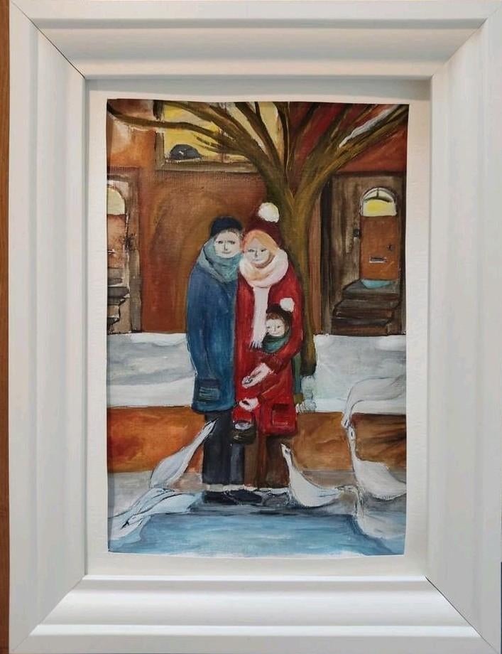 schilderij antroposofie kinderkamer grachten Amsterdam, Antiek en Kunst, Kunst | Schilderijen | Klassiek, Ophalen of Verzenden