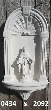 Jezus in kapel, Tuin en Terras, Tuinbeelden, Nieuw, Mensenbeeld, Beton, Ophalen