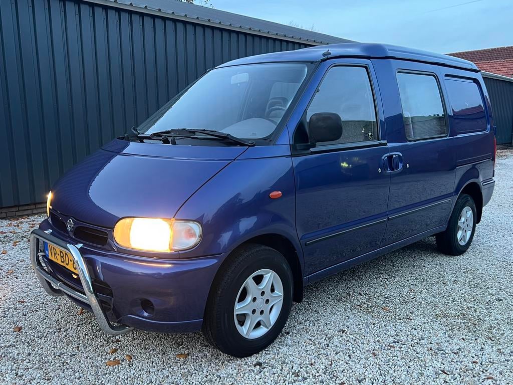 Nissan Vanette 1.6 Cargo DC 1997 AIRCO NWE APK 116.500KM NAP, Auto's, 4 cilinders, Blauw, Origineel Nederlands, Handgeschakeld