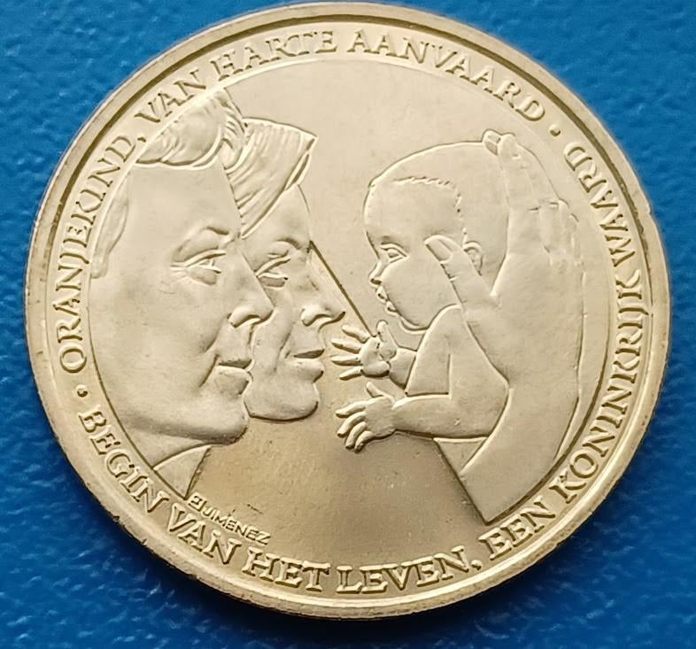 Geboortepenning Prinses Catharina Amalia - 2003 UNC, Verzenden, Overige materialen, Nederland