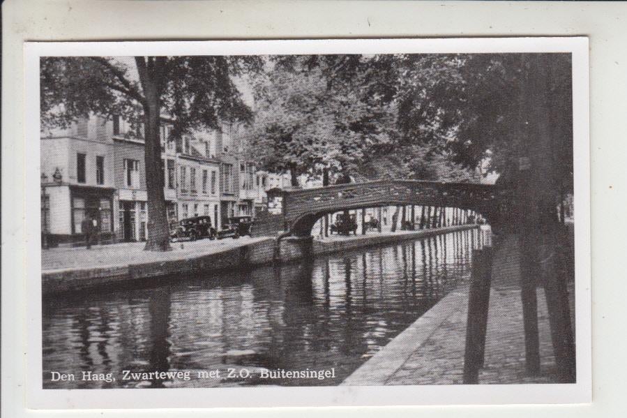 's Gravenhage, Zwarteweg met Z.O.Buitensingel, Ophalen of Verzenden, 1940 tot 1960, Ongelopen, Zuid-Holland