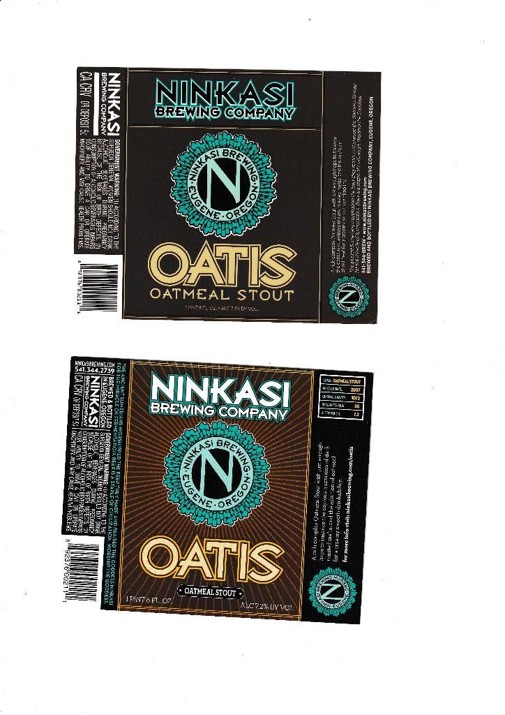 Bieretiketten Ninkasi Brewing - Eugene - Verenigde Staten, Verzamelen, Ophalen of Verzenden, Nieuw, Overige merken